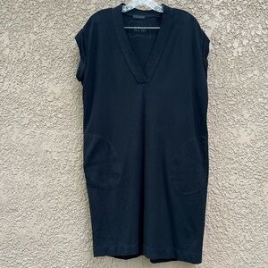 ATM Anthony Thomas Melillo Black V-Neck Dress